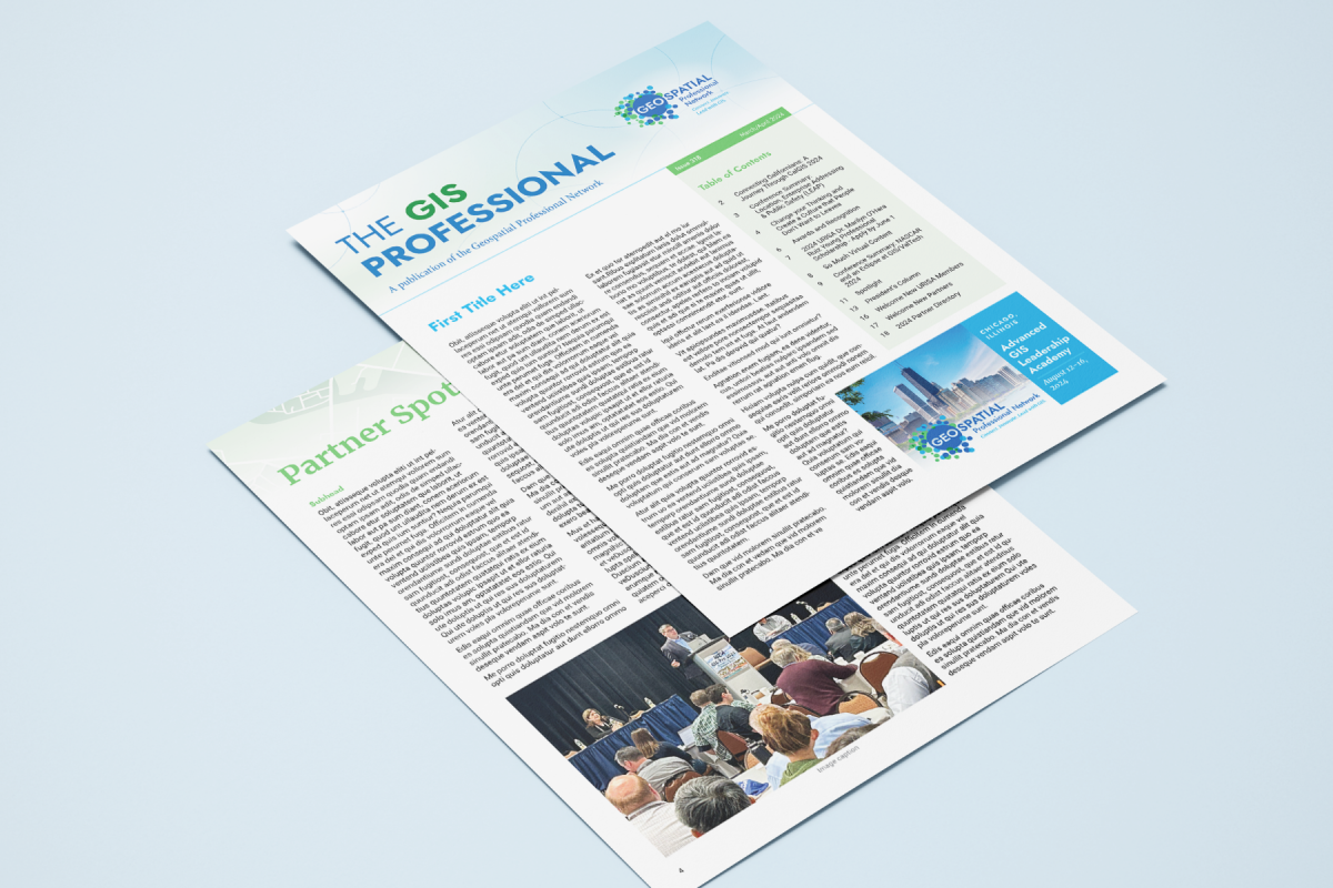 Mock up of GPN branded print work