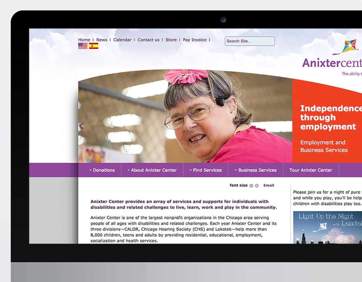 Anixter Center Website