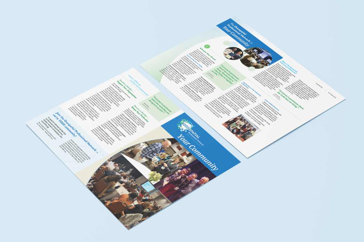 Mock up of GPN branded print work